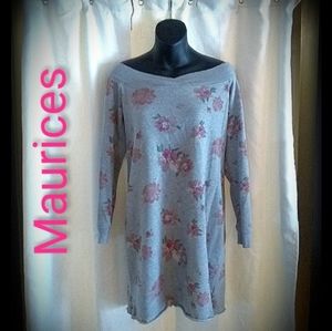 *5 for $30* MAURICES OFF-SHOULDER LS TUNIC DRESS